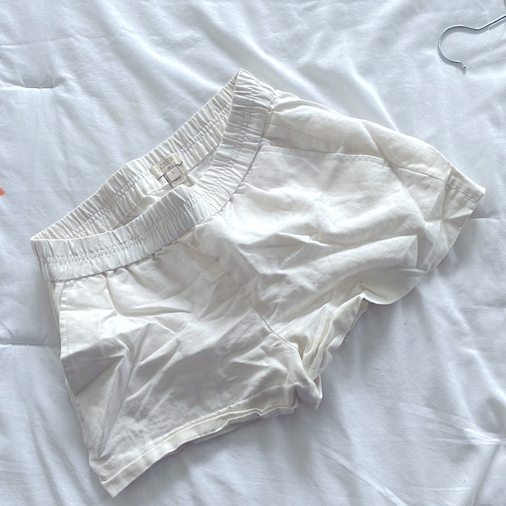 J. Crew white linen shorts | Size 4